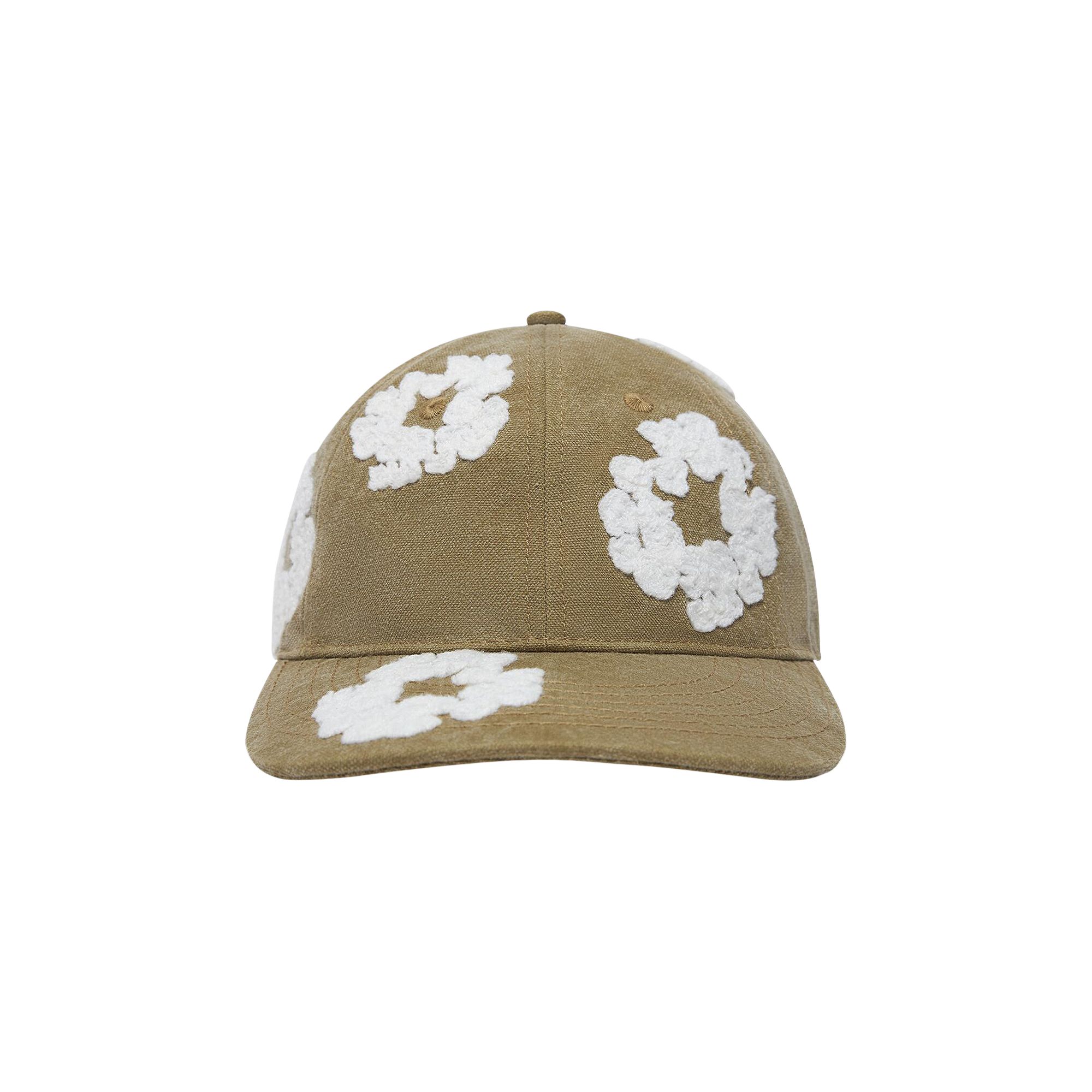 Pre-owned Denim Tears Cotton Wreath Dyed Cap 'beige' | Tan | Men's Size Onesize In Brown