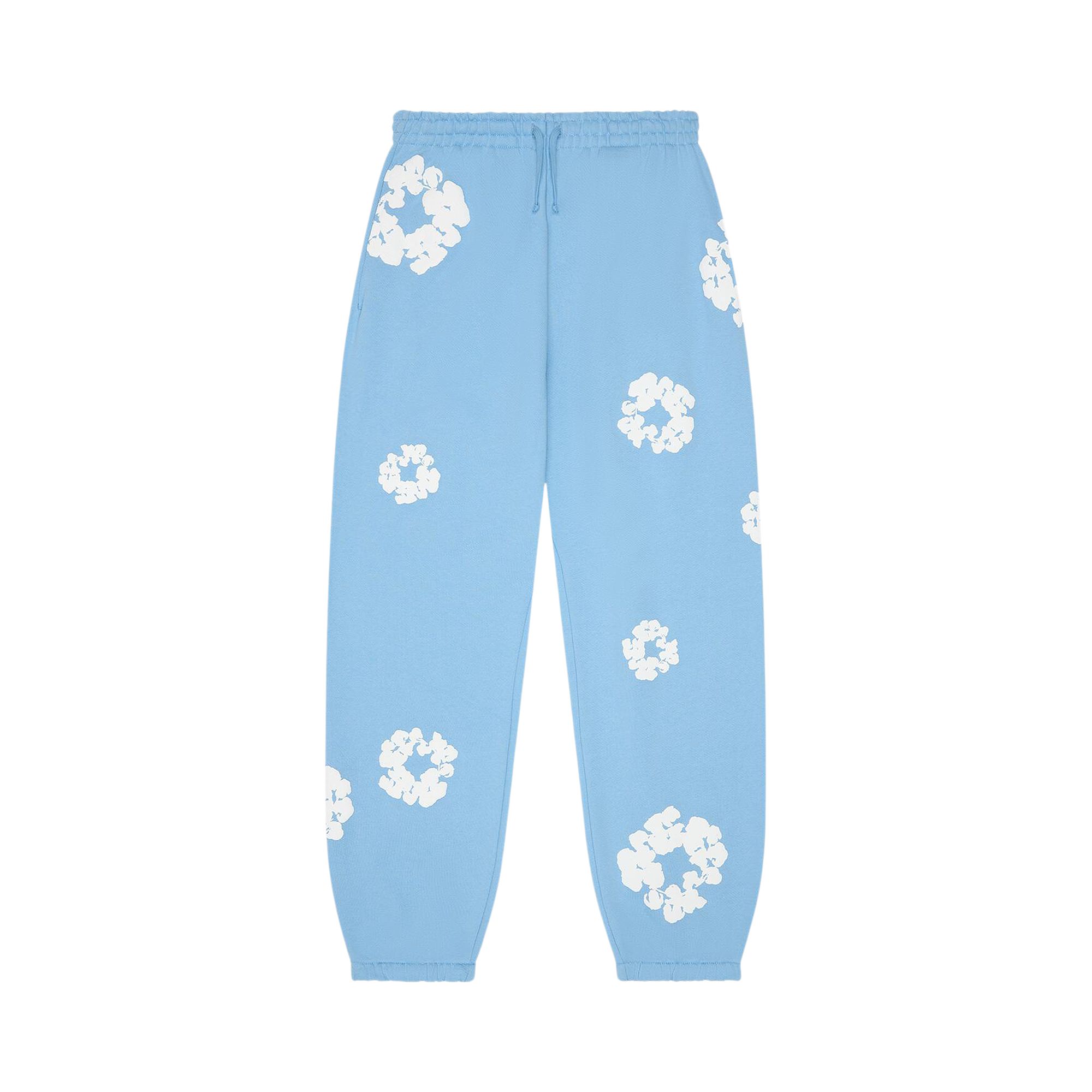 Pre-owned Denim Tears Cotton Wreath Sweatpants 'light Blue' | Men's Size S
