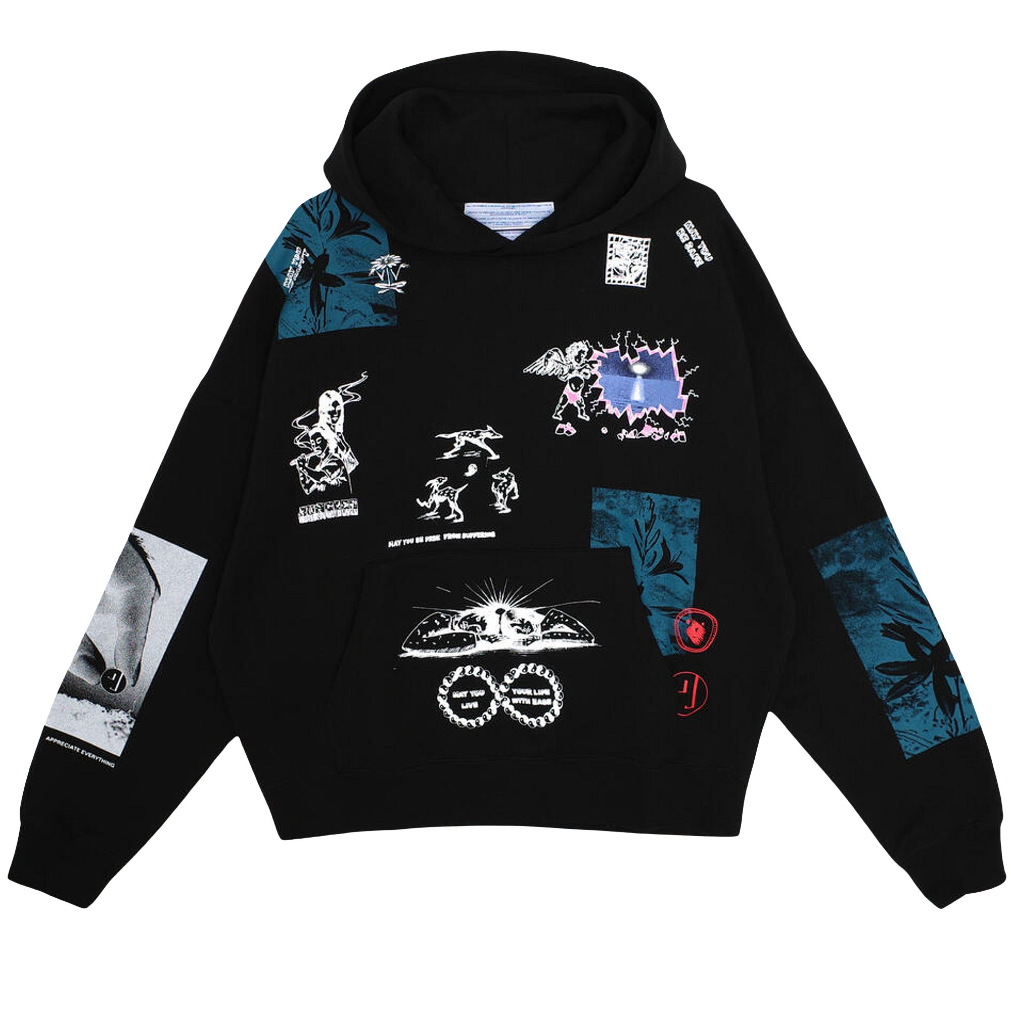 Click to view more detailed imagery on our partner's website Pre-owned Jungles Winter 25 Test Print Hoodie 'black' | Men's Size Xl