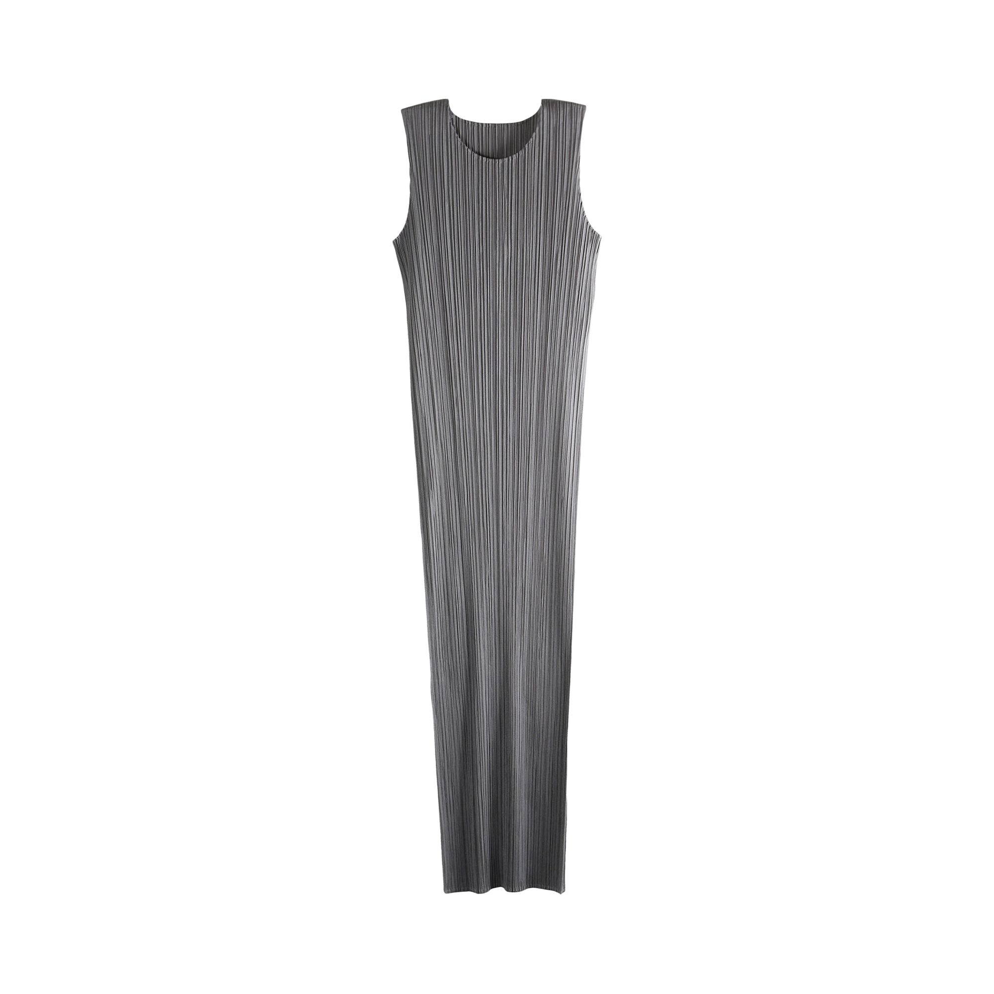 Click to view more detailed imagery on our partner's website Pre-owned Issey Miyake Pleats Please Basics Dress 'grey' | Women's Size 2 In Gray