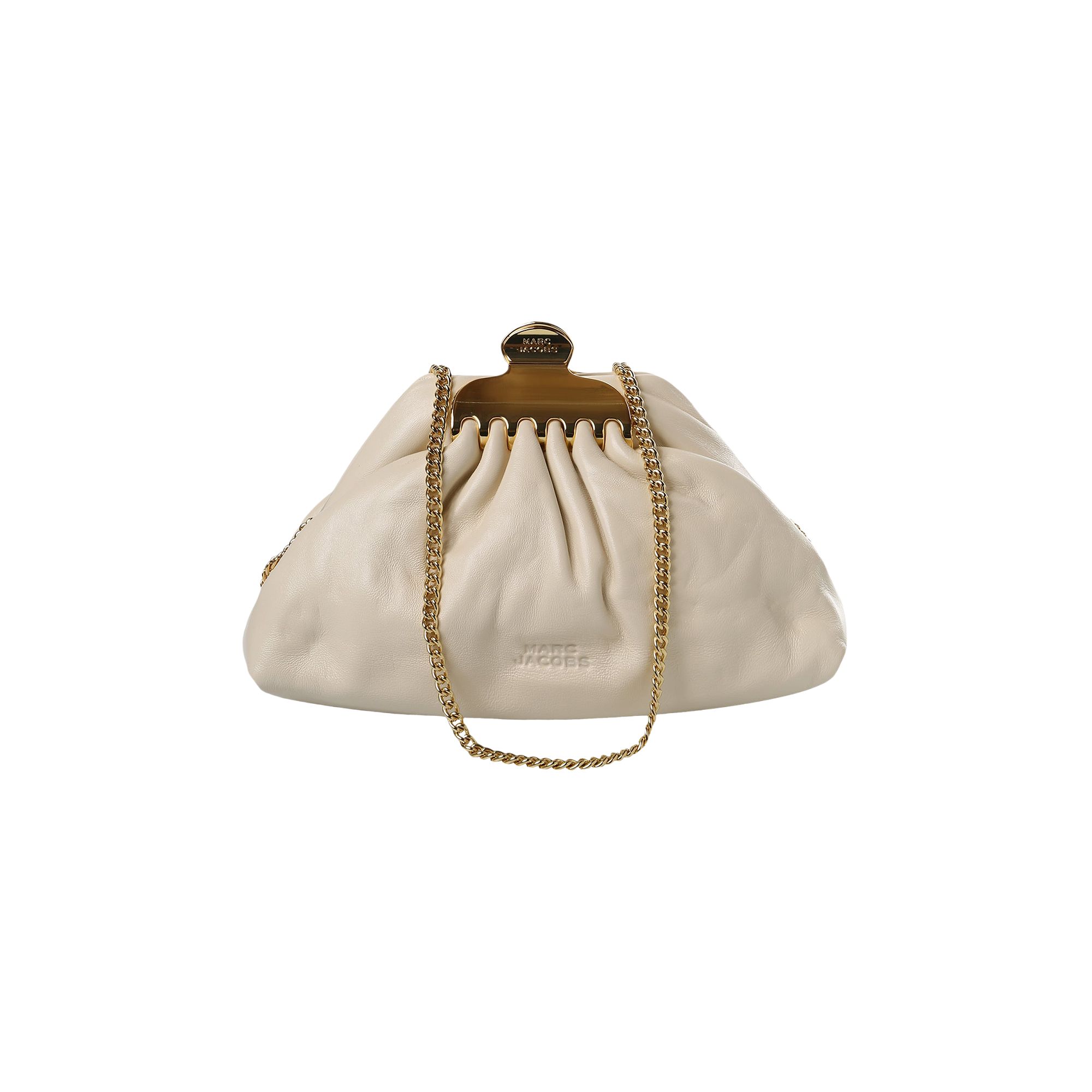 Pre-owned Marc Jacobs The Small Claw Clip Clutch Bag 'ivory' | Cream | Women's Size Onesize In White