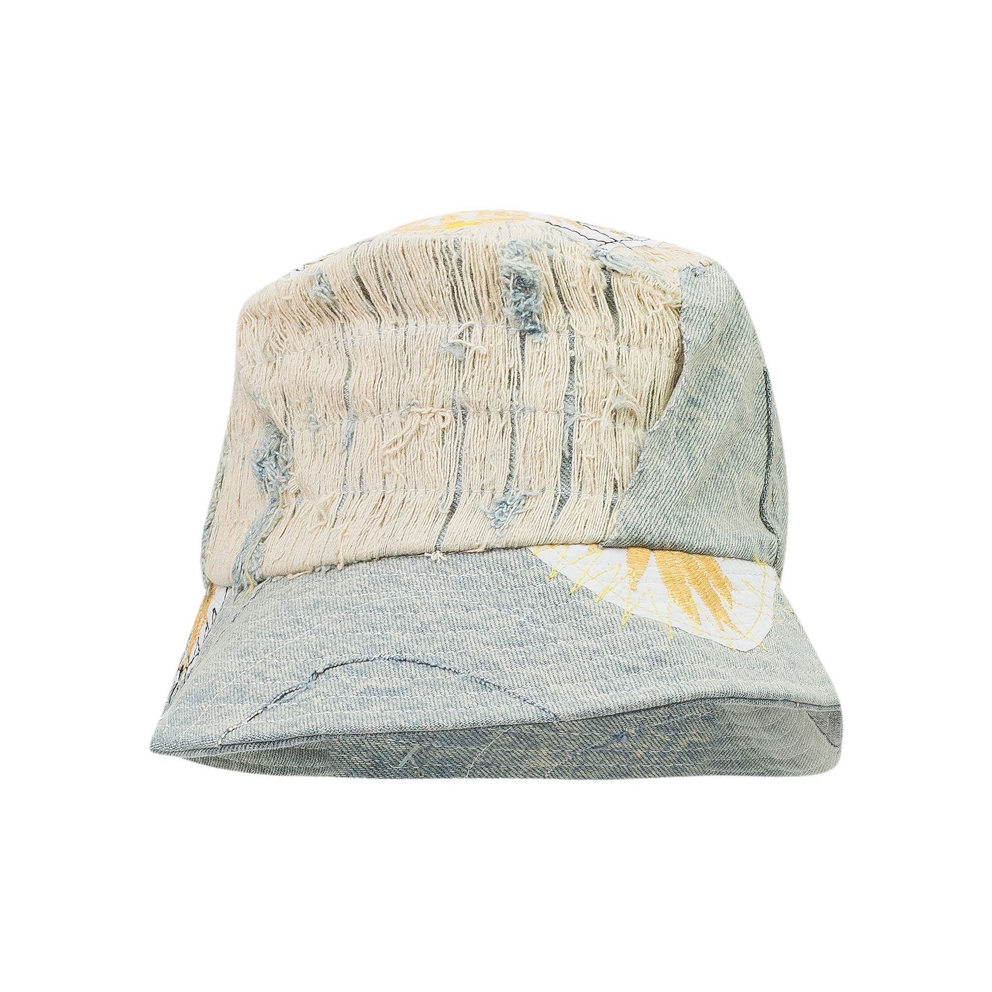 Click to view more detailed imagery on our partner's website Pre-owned Who Decides War Daisy Upcycled Bucket Hat 'blue' | Men's Size Onesize