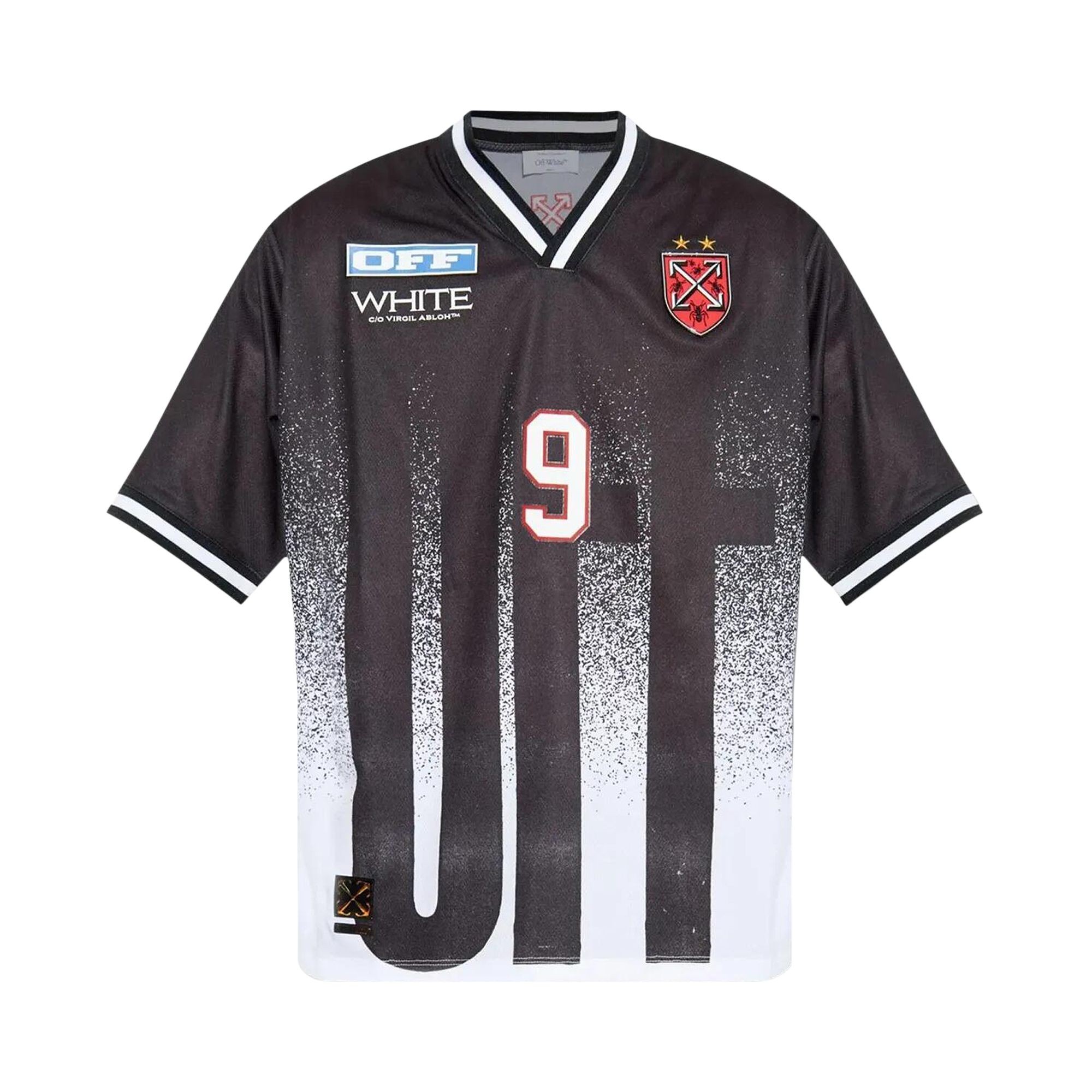 Click to view more detailed imagery on our partner's website Pre-owned Off-white Big Off Gradient Soccer Short-sleeve T-shirt 'black/white' | Men's Size Xxl