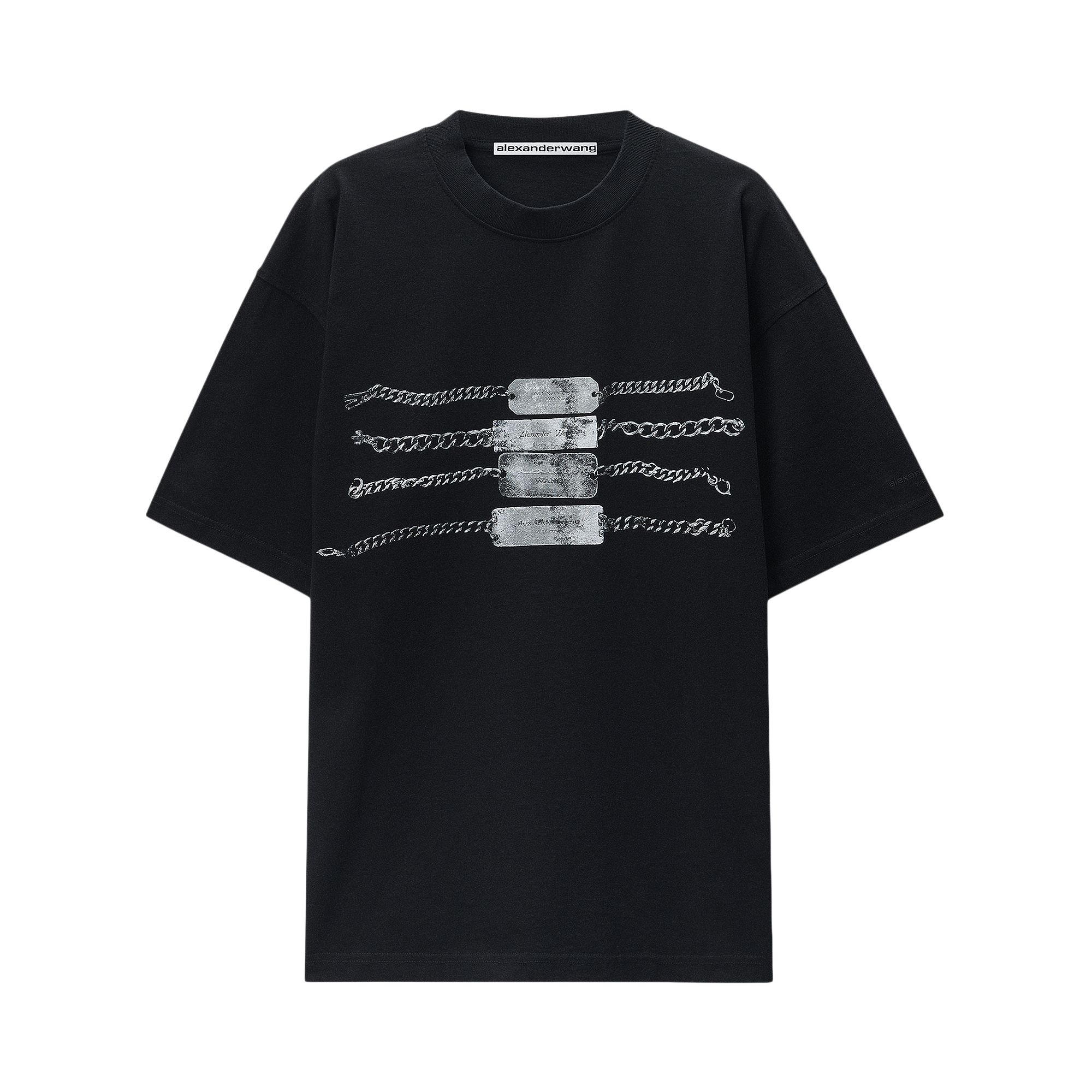Pre-owned Alexander Wang Short-sleeve Tee With Chain Graphic 'black' | Men's Size Xl