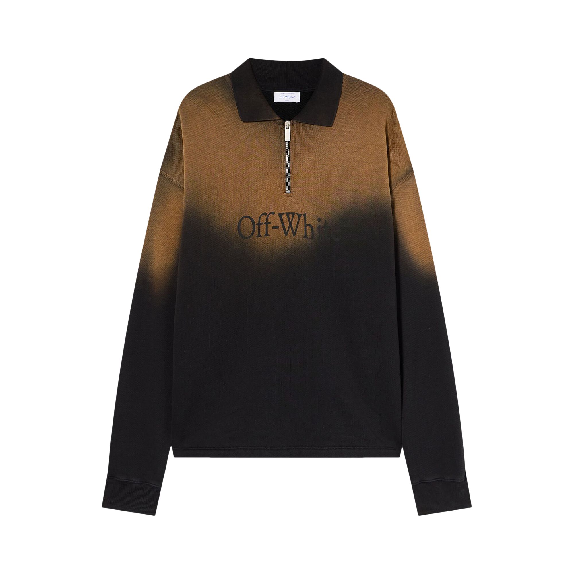 Click to view more detailed imagery on our partner's website Pre-owned Off-white Laundry Fleece Long-sleeve Polo 'dirty Black/dirty Brown' | Men's Size Xxl