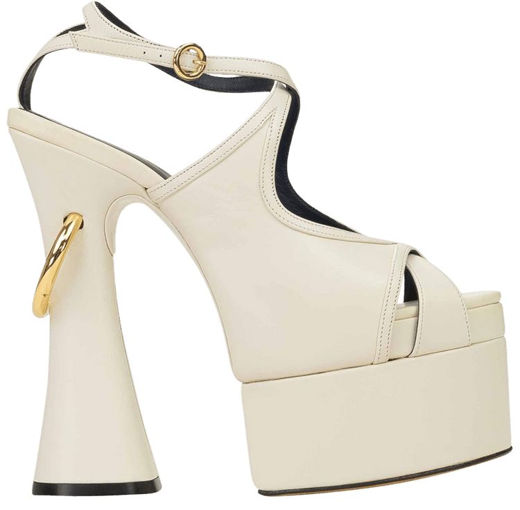 Lanvin Wmns Smile 105 Platform Sandal Heel White