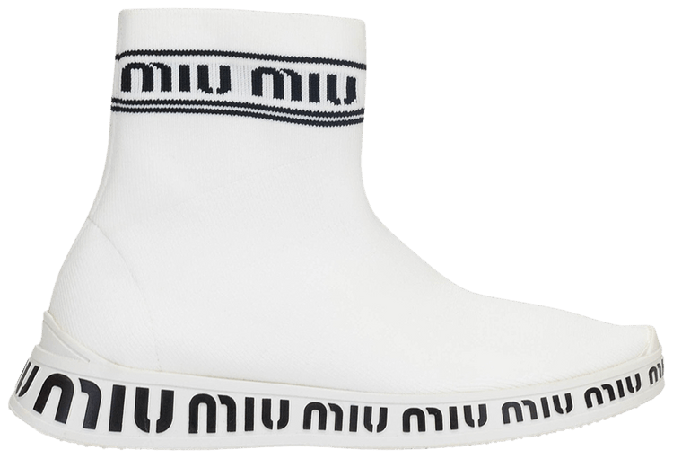 Miu Miu Wmns Logo Pull On High White Black