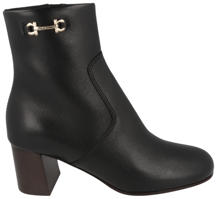 Ferragamo Wmns Otello Leather Bootie Black
