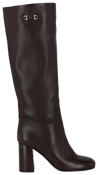 Ferragamo Wmns Ovidio Knee High Boot Dark Brown