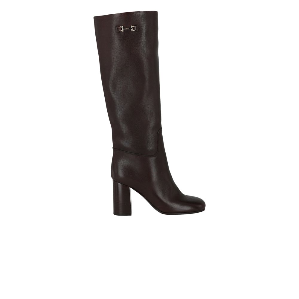 Pre-owned Ferragamo Wmns Ovidio Knee-high Boot 'dark Brown' | Women's Size 6