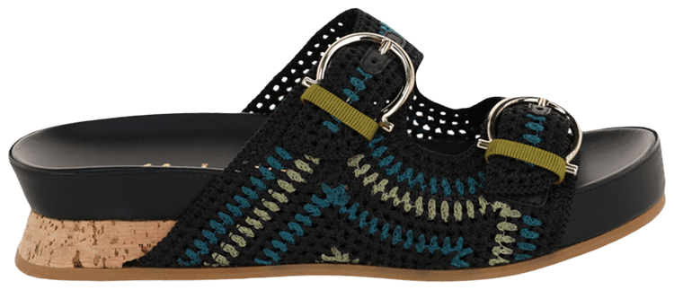 Ferragamo Wmns Shaula Crochet Sandal Black
