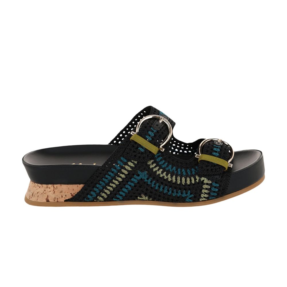 Pre-owned Ferragamo Wmns Shaula Crochet Sandal 'black' | Women's Size 10