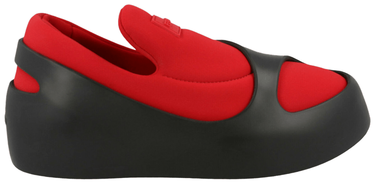 Ferragamo Lunar Paneled Slip On Sneaker Red
