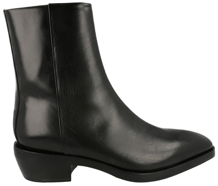 Ferragamo Fuerte Leather Ankle Boot Black