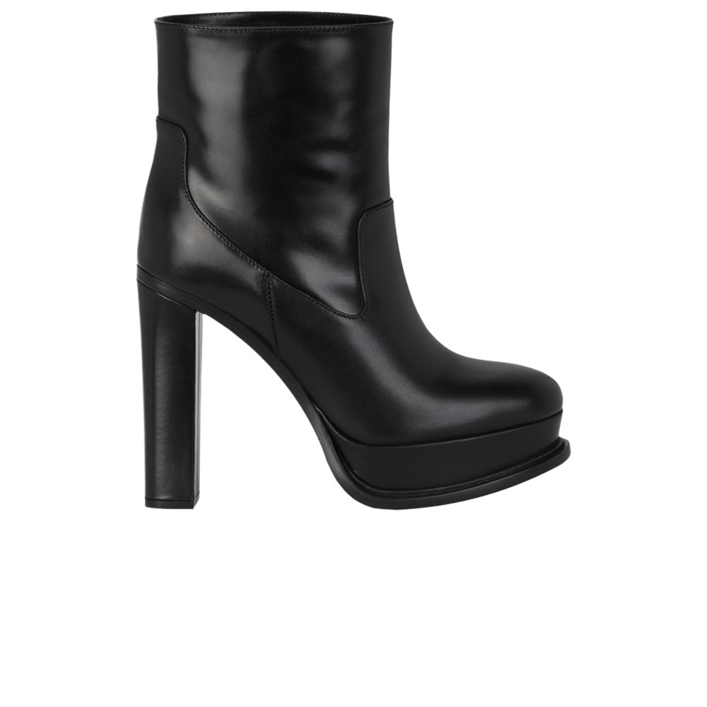 Pre-owned Alexander Mcqueen Wmns Leather Ankle Boot 'black' | Women's Size 39