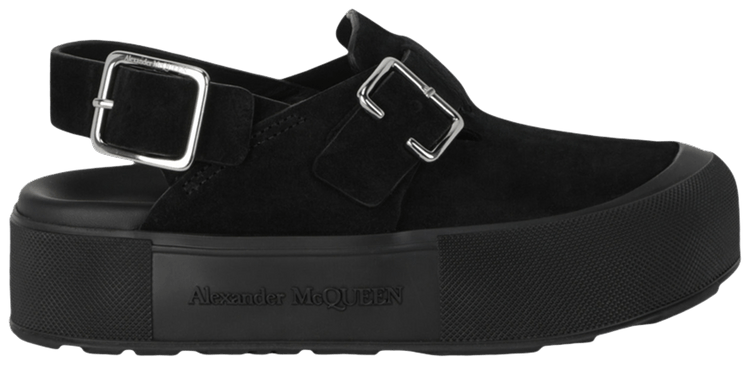 Alexander McQueen New Micmac Clog Black Silver