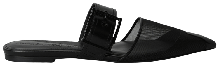 Alexander McQueen Wmns Mesh Punk Mule Black
