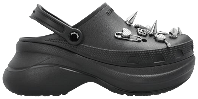 Buy Balenciaga x Crocs Jibbitz Punk Mule 'Black' - 720857 W0FP9