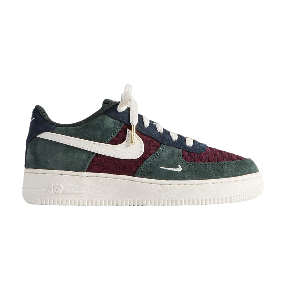 Pre-owned Nike Kith X  Air Force 1 Low Gs 'night Maroon' | Red | Kid's Size 4.5