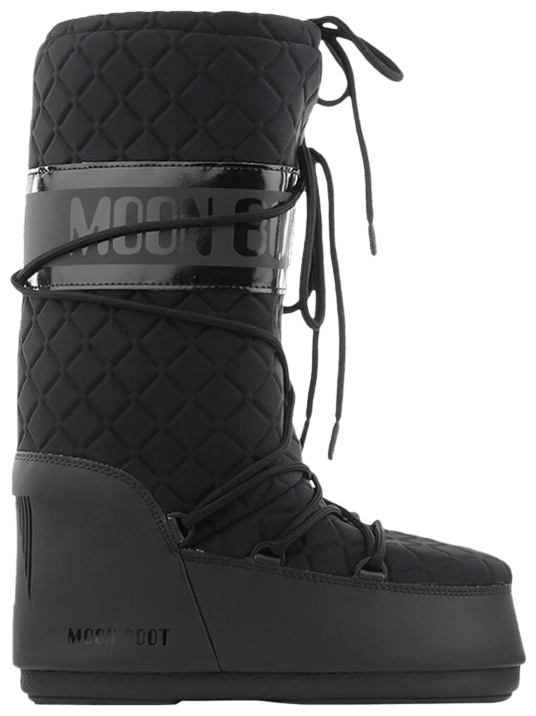 Moon Boot Icon Quilt Boot Black