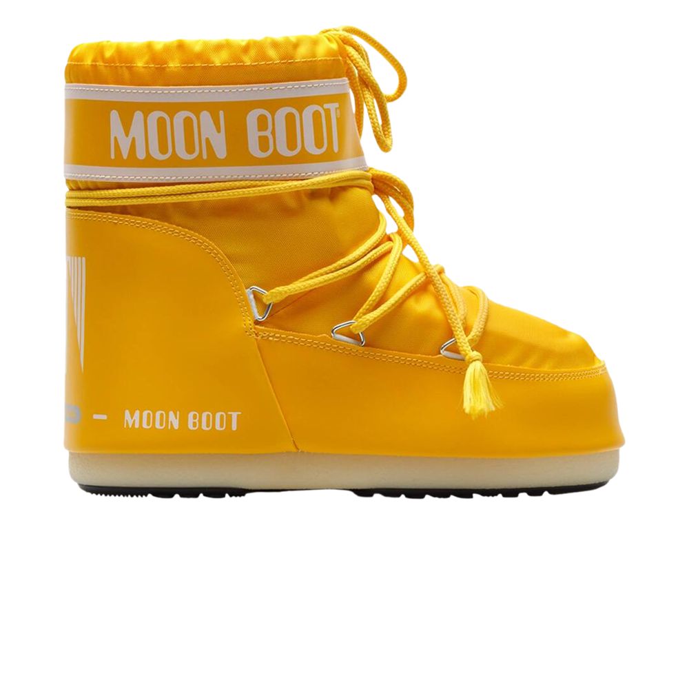 Pre-owned Moon Boot Icon Nylon Low Boot 'yellow' | Men's Size 36