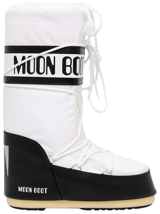 Moon Boot Icon Nylon Boot Black White