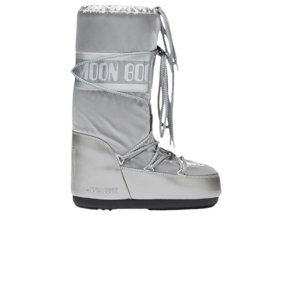 Pre-owned Moon Boot Icon Glance Boot 'silver' | Men's Size 39