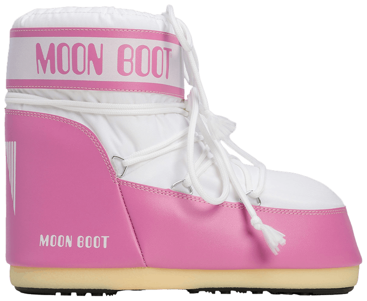 Buy Moon Boot Icon Nylon Low Boot 'Pink White' - 80D1409340 JB05