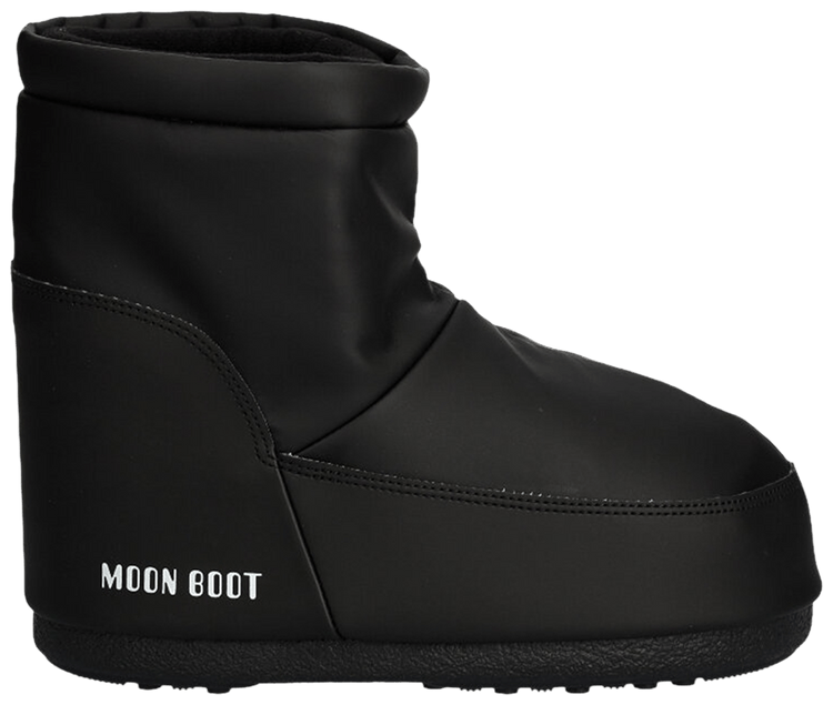 Moon Boot No Lace Rubber Boot Black