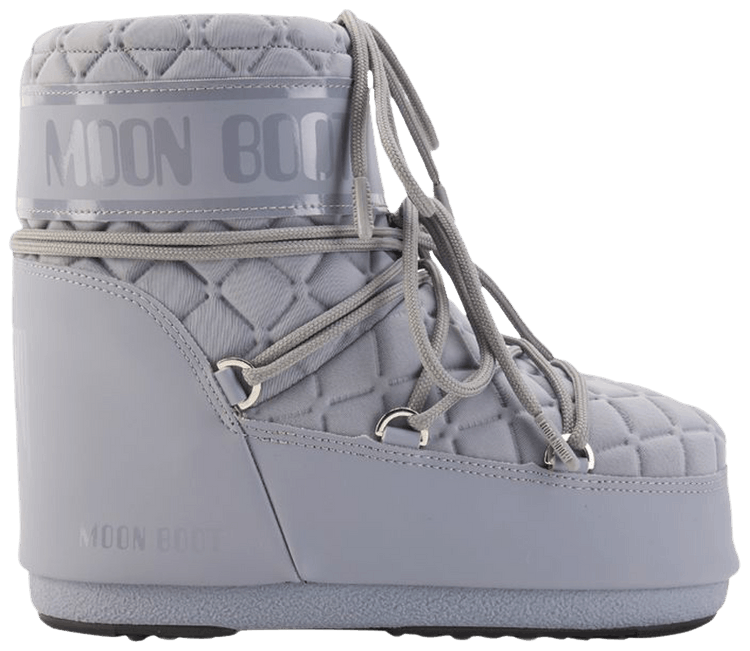Moon Boot Icon Quilt Low Boot Grey