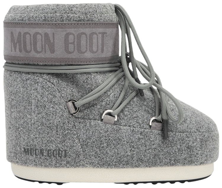 Moon Boot Icon Felt Low Boot Grey