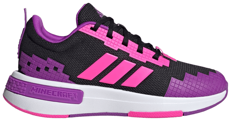 Minecraft x adidas Pro Junior  Core BlackSolar PinkShock Purple