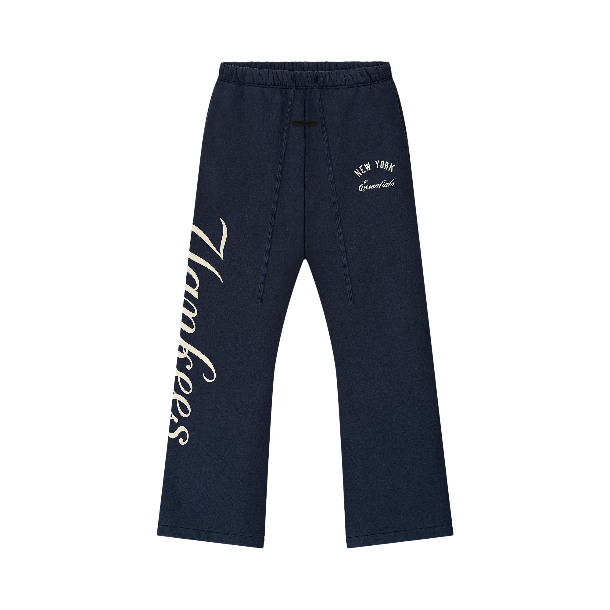 Pre-owned Essentials Fear Of God  Yankees Flare Sweatpant 'dark Sapphire' | Black | Men's Size L