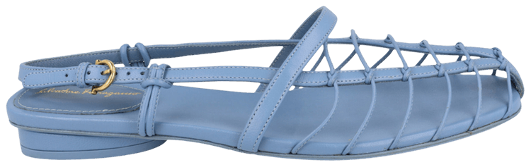 Wmns Ferragamo Shay 10 Caged Slingback Sandal Light Blue