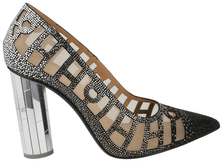 Wmns Ferragamo Florise S X5 Crystal Embellished Pump Transparent
