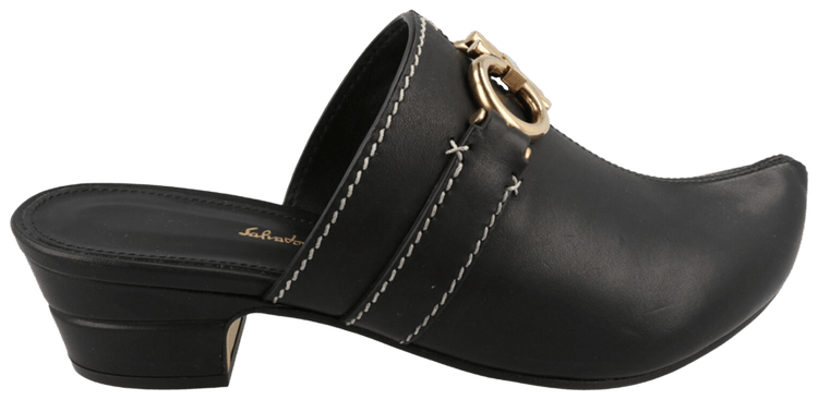 Wmns Ferragamo Phobos Leather Mule Black