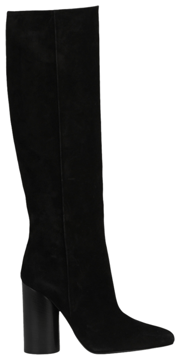 Wmns Ferragamo Pampero Suede Knee High Boot Black