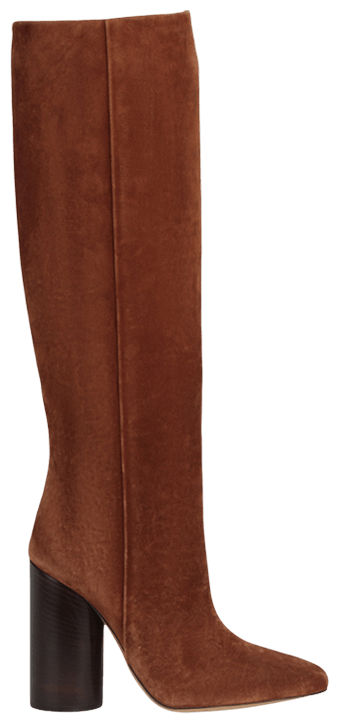 Wmns Ferragamo Pampero Suede Knee High Boot Beige