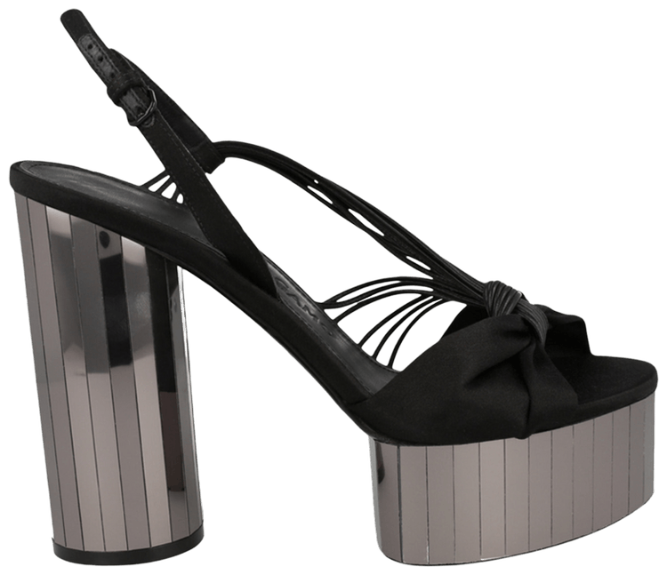 Wmns Ferragamo Sabrina Mirrored Platform Heel Black