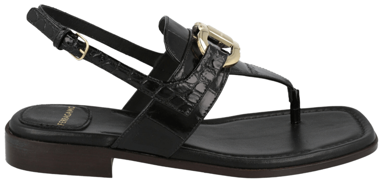 Wmns Ferragamo Lula Leather Sandal Black