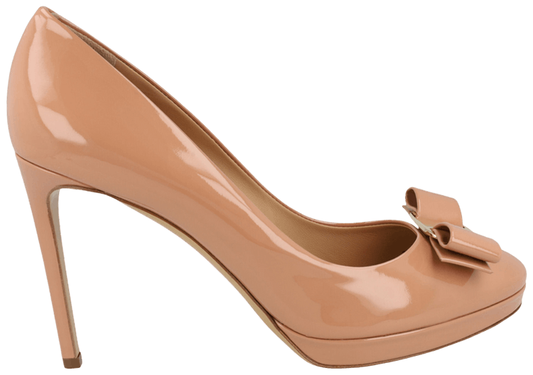 Wmns Ferragamo Osimo Patent Leather Pump New Blush