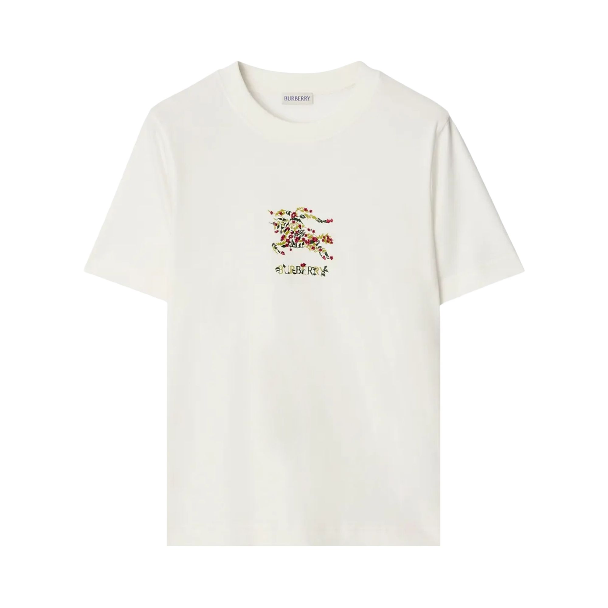 Pre-owned Burberry Frankie Ekd Flower T-shirt 'chalk' | Tan | Women's Size S In Brown