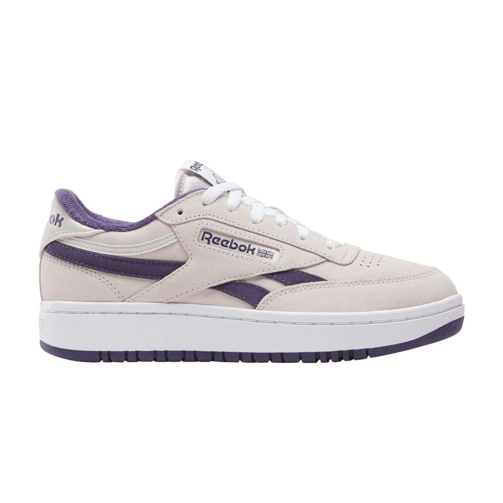 Reebok Wmns Club C Double Revenge 'Luxe Grey/Movement Pruple/White' | Pink | Women's Size 10.5 - 100229549