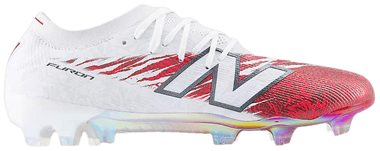 Bukayo Saka x New Balance Furon Elite FG V8 White Burgundy Silver