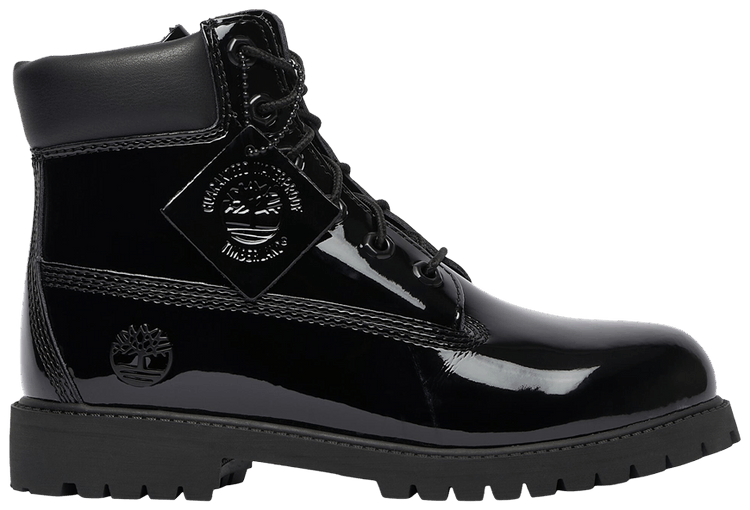 Timberland 6 Inch Premium Waterproof Boot Youth Black Patent Leather