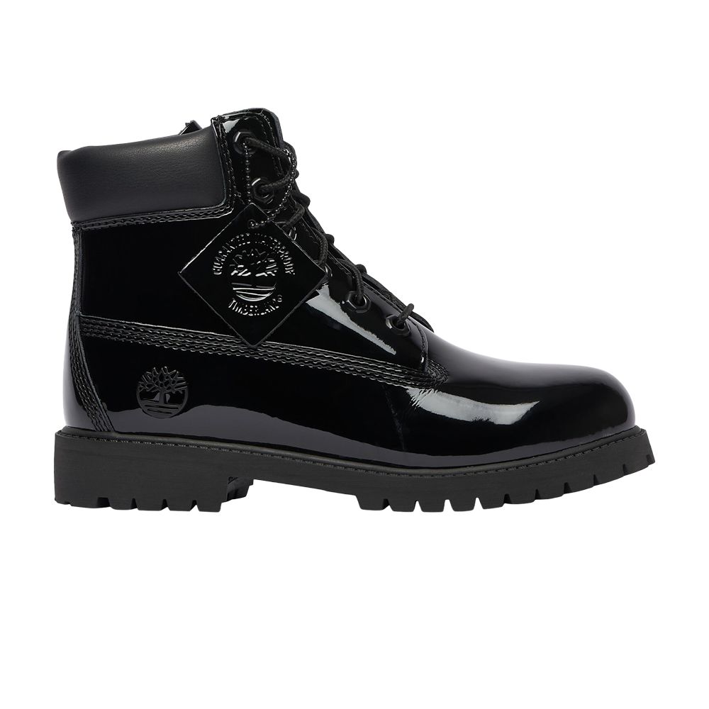 Timberland 6 Inch Premium Waterproof Boot Youth 'Black Patent Leather' | Kid's Size 7 - TB0A6BETEL6