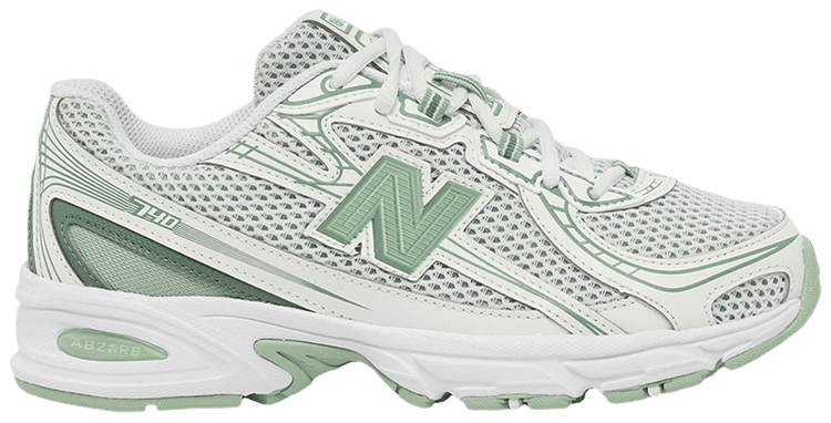 New Balance 740 White Mint Metallic Silver