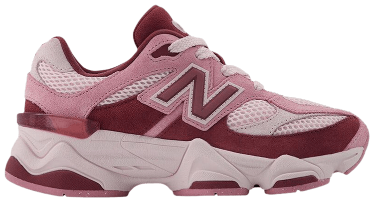 New Balance 9060 Little Kid Pink Granite Washed Burgundy
