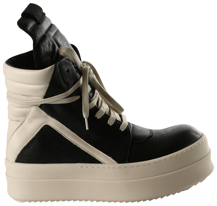 Rick Owens Mega Bumper Geobasket Sneaker Black Milk