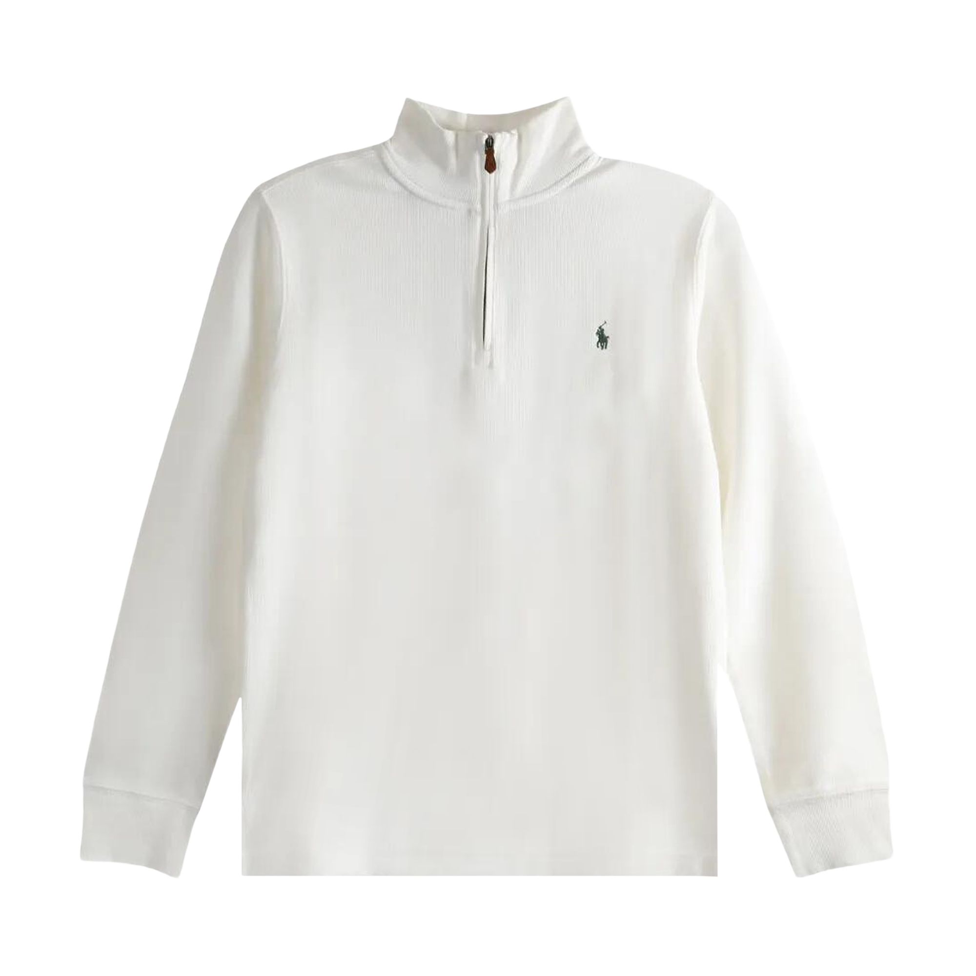 Pre-owned Polo Ralph Lauren Long Sleeve French Rib Solid Half-zip Pullover 'trophy Cream' | Tan | Men's Size X In Brown